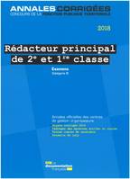 Rédacteur principal de 2e et 1re classe 2018 - Examens professionnels, Examens d'avancement de grade et de promotion interne. Catégorie B