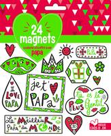 24 magnets à colorier et à offrir à son papa