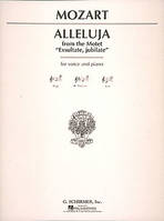 Alleluia From Exsultate Jubilate, Medium Voice in E-Flat and Piano