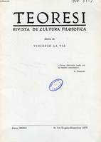 TEORESI, RIVISTA DI CULTURA FILOSOFICA, ANNO XXXII, N° 3-4, LUGLIO-DIC. 1977