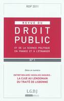 REVUE DU DROIT PUBLIC N 1 2011