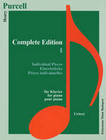 Partition - Purcell - Edition Complètes I - Pièces individuelles pour piano