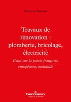 Travaux de rénovation : plomberie, bricolage, électricité, Essai sur la poésie française, européenne, mondiale