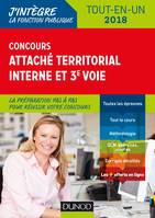 Concours Attaché territorial Interne et 3e voie - 2018 - Tout-en-un, Tout-en-un