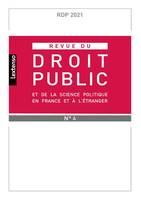 Revue du droit public et de la science politique en France et à l'étranger N°4-2021