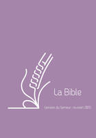 La Bible - Format poche avec zip, couverture vivella souple violette et tranche blanche