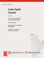 Sonate en mi bémol majeur, op. 113. flute (violin) and harp.