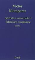 Littérature universelle et littérature européenne