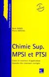 Chimie Sup MPSI et PTSI