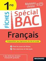 Spécial Bac Fiches Français 1re Bac 2024, Tout le programme en 53 fiches, mémos, schémas-bilans, exercices et QCM