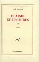 Plaisir et lectures (Tome 2-Essais), Essais