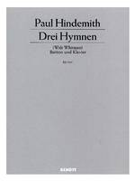 3 Hymnen von Walt Whitman, op. 14. baritone and piano. baryton.