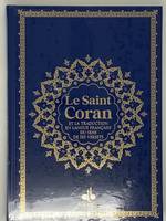 Saint Coran - Bilingue grande Ecriture (arabe,franCais) - Grand format (A4 : 20x28) - Bleu