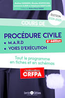 Cours de procédure civile et modes alternatifs de règlement des différends 2024-2025, Tout le programme en fiches et en schémas