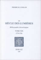 Le Siècle des Lumières : bibliographie chronologique, T. XIX, 1779-1781
