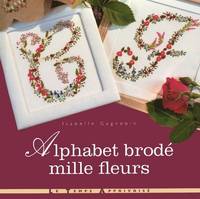 Alphabet brodé mille fleurs