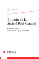 Bulletin de la Société Paul Claudel, Correspondance Paul Claudel - José María Sert