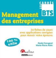 Carrés BTS Management des entreprises  , 34 fiches de cours avec applications corrigées pour réussir votre épreuve