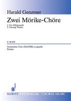 Zwei Mörike-Chöre, Um Mitternacht / Gesang Weylas. GeWV 27. mixed choir (SSATBB). Partition de chœur.
