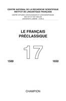 17, Le Français préclassique 17 - 2015