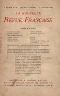 La Nouvelle Revue Française N' 76 (Janvier 1920)