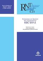 Revue des nouvelles technologies de l'information, n° E-23 EGC 2012, Journées francophones d'extraction et de gestion des connaissances (12 ; 2012 ; Bordeaux)