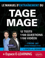 Le manuel d'entraînement du TAGE MAGE, 12 tests, 1100 questions, 1100 vidéos de cours