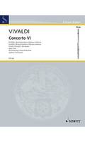 Concerto No. 6, op. 10/6. RV 437/PV 105. flute (treble recorder), string orchestra and basso continuo. Réduction pour piano avec partie soliste.