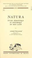 Natura, Étude sémantique et historique du mot latin