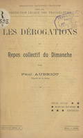 Les dérogations au repos collectif du dimanche, Compte rendu des discussions. Vœux adoptés