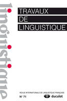 Travaux de linguistique 2015/2 - 71