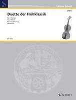 Violin-Duette der Frühklassik, 2 violins. Partition d'exécution.