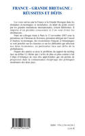 France - Grande-Bretagne : réussites et défis, actes du colloque, [13 novembre 2007, Paris]