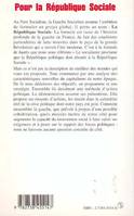 Pour la République sociale, La Gauche Socialiste dans ses textes