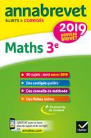 Annales du brevet Annabrevet 2019 Maths 3e, 90 sujets corrigés