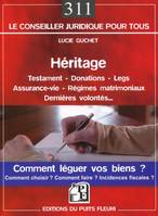 Héritage - Testament  - Donations, Comment léguer vos biens ? Comment choisir ? Comment faire ?  Incidences ficales ?