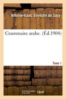 Grammaire arabe. Tome 1