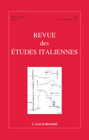 REVUE DES ETUDES ITALIENNES TOME 63 NO 3-4