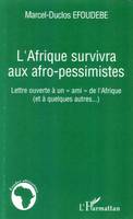 L'Afrique survivra aux afro-pessimistes, Lettre ouverte à un 