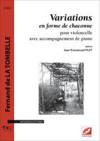 Variations en forme de chaconne, Pour violoncelle avec accompagnement de piano