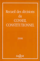 Recueil des décisions du Conseil Constitutionnel1998, 1998