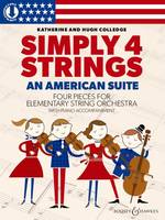 An American Suite, Four pieces for elementary string orchestra. strings (violins I-III and cellos I+II, violas I+II and double bass ad libitum) and piano. Partition et partie.