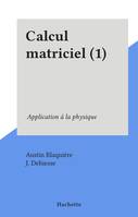 Calcul matriciel (1), Application à la physique
