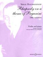 Rhapsody on a Theme of Paganini, 18th Variation. violin and piano.