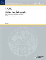 Lieder der Sehnsucht, Antike Gesänge. op. 77. voice (or solovoice and choir) and piano. aiguë.