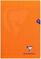 Cahier piqué Mimesys A4 96 pages grands carreaux couverture polypropylène - Orange