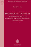 De dangereux édifices, Saussure lecteur de Lucrèce, les 