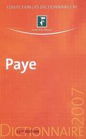 DICTIONNAIRE PAYE 2007