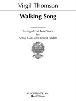 Walking Song, Two Pianos, Four Hands. Includes set of parts for each player.