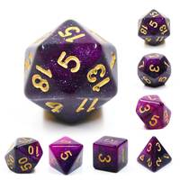 Set de 7 dés - Purple Galaxy